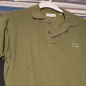 Green lacoste medium polo style shirt